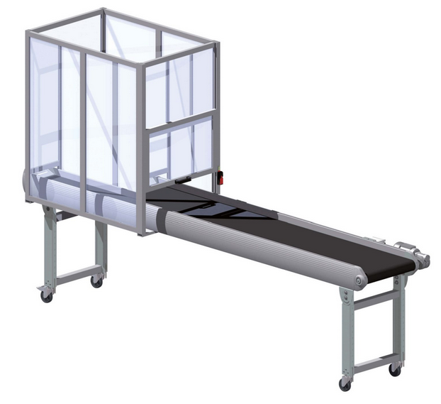 NPS / NPSS – Sík szállítószalag védőkerettel